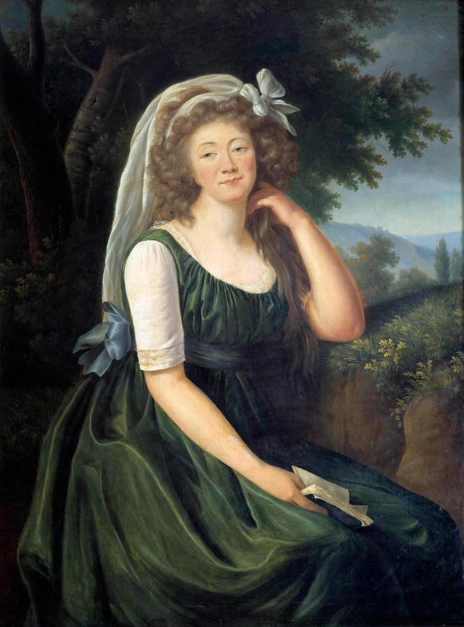 Portret Jeanne Becu, hrabiny (lub Madame) du Barry (1743-1793), kurtyzany i kochanki Ludwika XV, Louveciennes w wieku 46 lat Obraz Marie Elisabeth Louise Vigee Le brun (lub Vigee-Lebrun lub Vigee Lebrun) ( 1755-1842). Wrzesień 1789. autorstwa Elisabeth Louise Vigee Lebrun