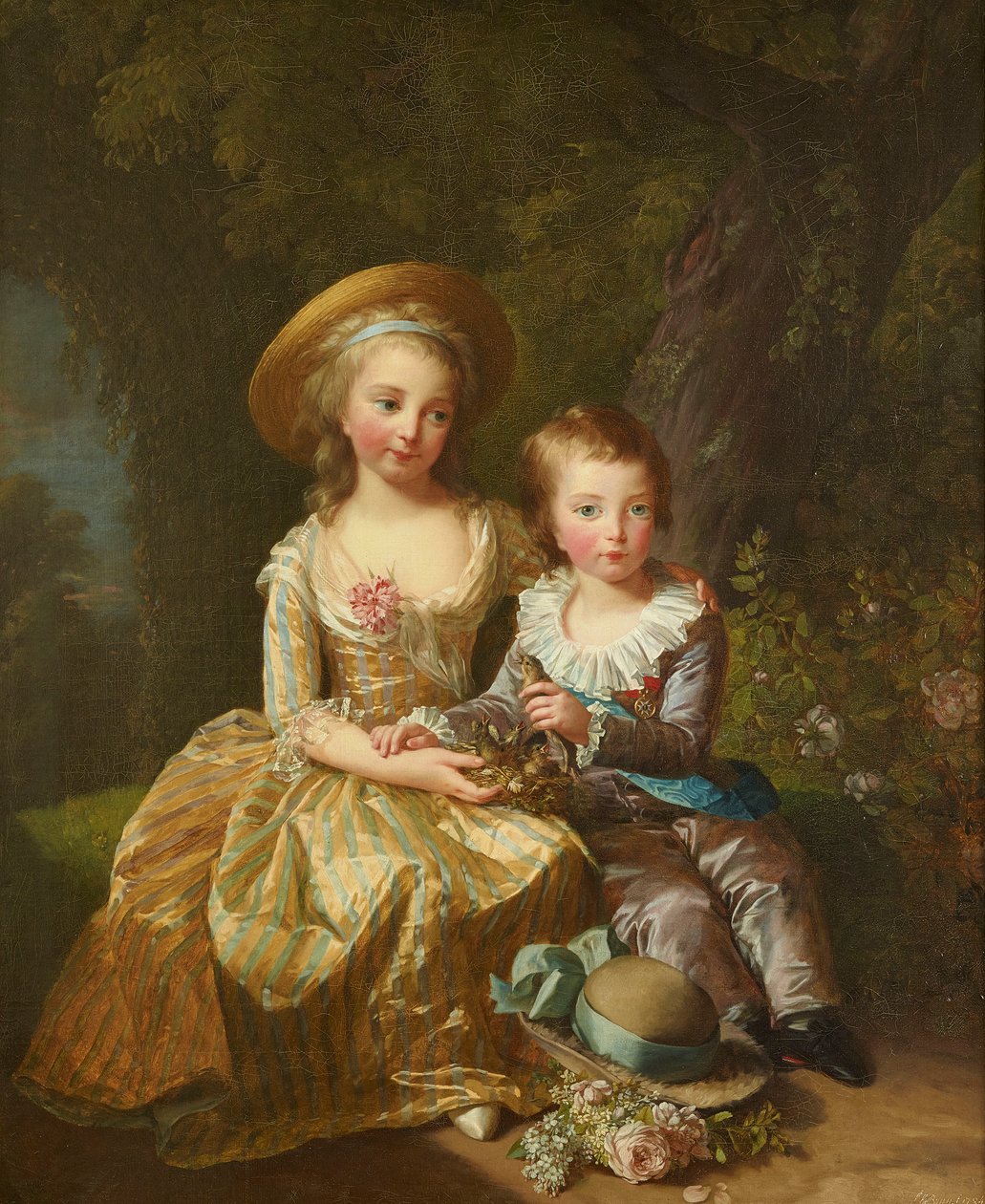 Portret Madame Royale i Louisa-Josepha Xaviera, delfina z Francji. autorstwa Elisabeth Louise Vigee Lebrun