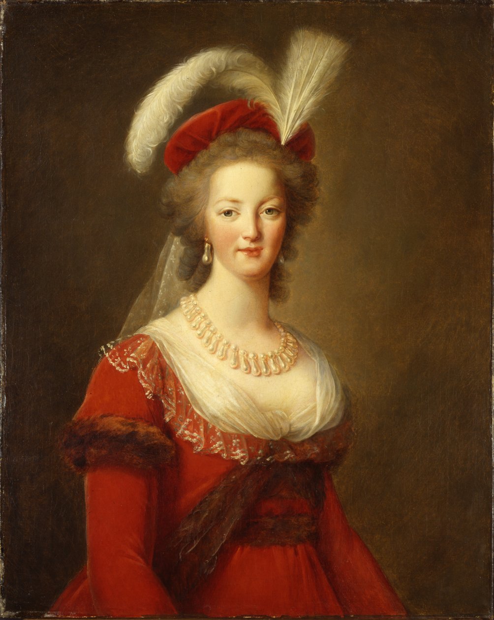 Portret Marii Antoniny, królowej Francji autorstwa Elisabeth Louise Vigee Lebrun
