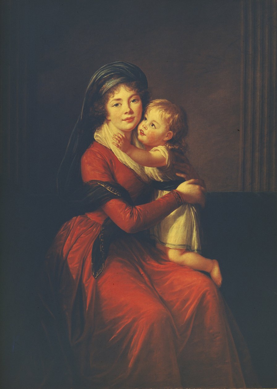 Portret księżniczki Aleksandry Golicyny z synem Piotrem, 1794 autorstwa Elisabeth Louise Vigee Lebrun