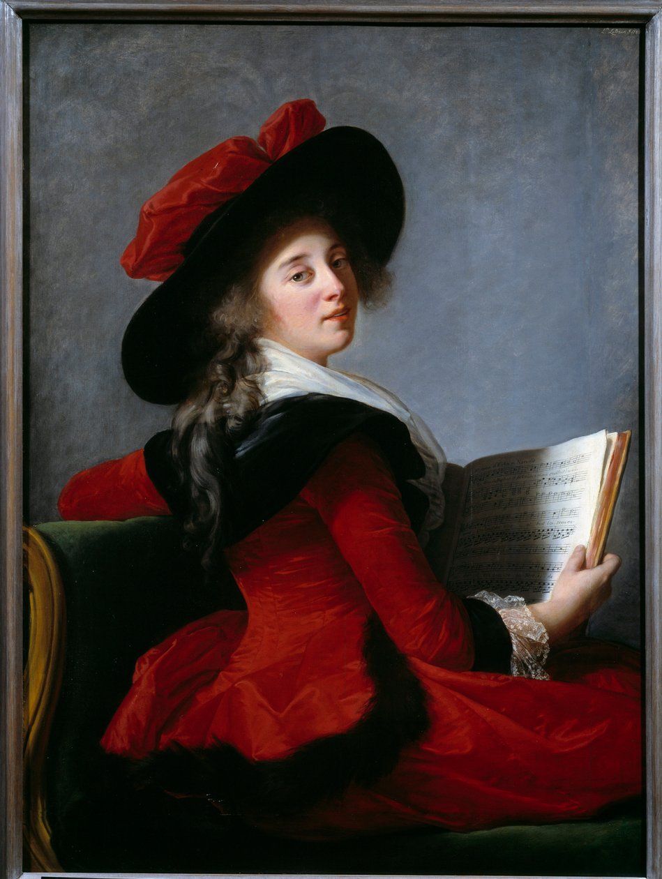 Portret baronowej Crussol. Obraz Marie Elisabeth Louise Vigee Le brun (lub Vigee-Lebrun lub Vigee Lebrun) (1755-1842) autorstwa Elisabeth Louise Vigee Lebrun