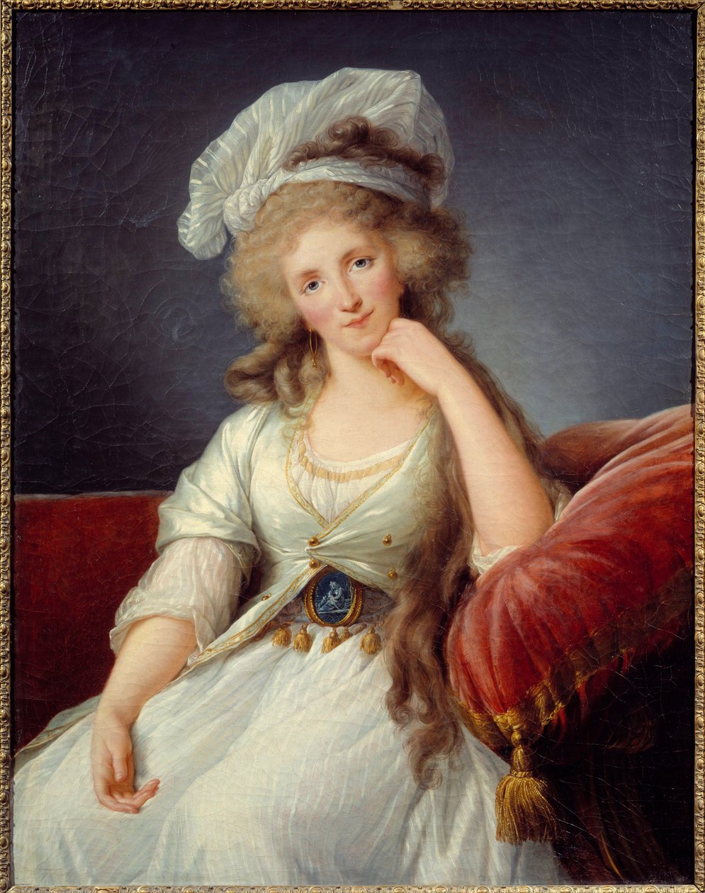 Portret księżnej Orleanu, Louise de Bourbon Penthievre (1753-1821), żony Ludwika Filipa II Józefa księcia Orleanu lub Filipa Egalite (1747-1793) Obraz autorstwa autorstwa Elisabeth Louise Vigee Lebrun