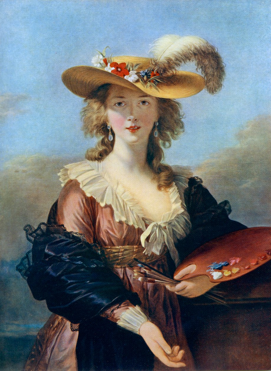 Autoportret w słomkowym kapeluszu, c1782, 1912. autorstwa Elisabeth Louise Vigee Lebrun