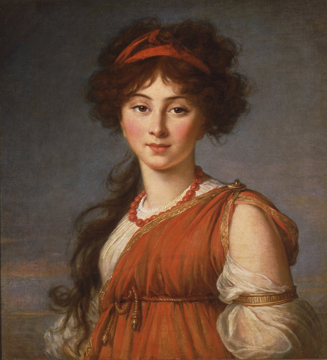 Varvara Ivanovna Narishkina, z domu Ladomirsky 1785-1840, 1800 autorstwa Elisabeth Louise Vigee Lebrun