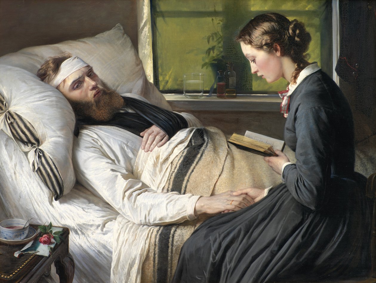 Ranny duński żołnierz autorstwa Elisabeth Maria Anna Jerichau Baumann