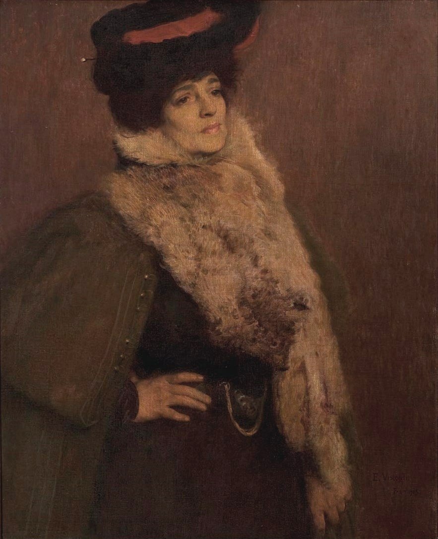 Portret rzeźbiarki Nicoliny Vaz de Assis autorstwa Eliseu Visconti