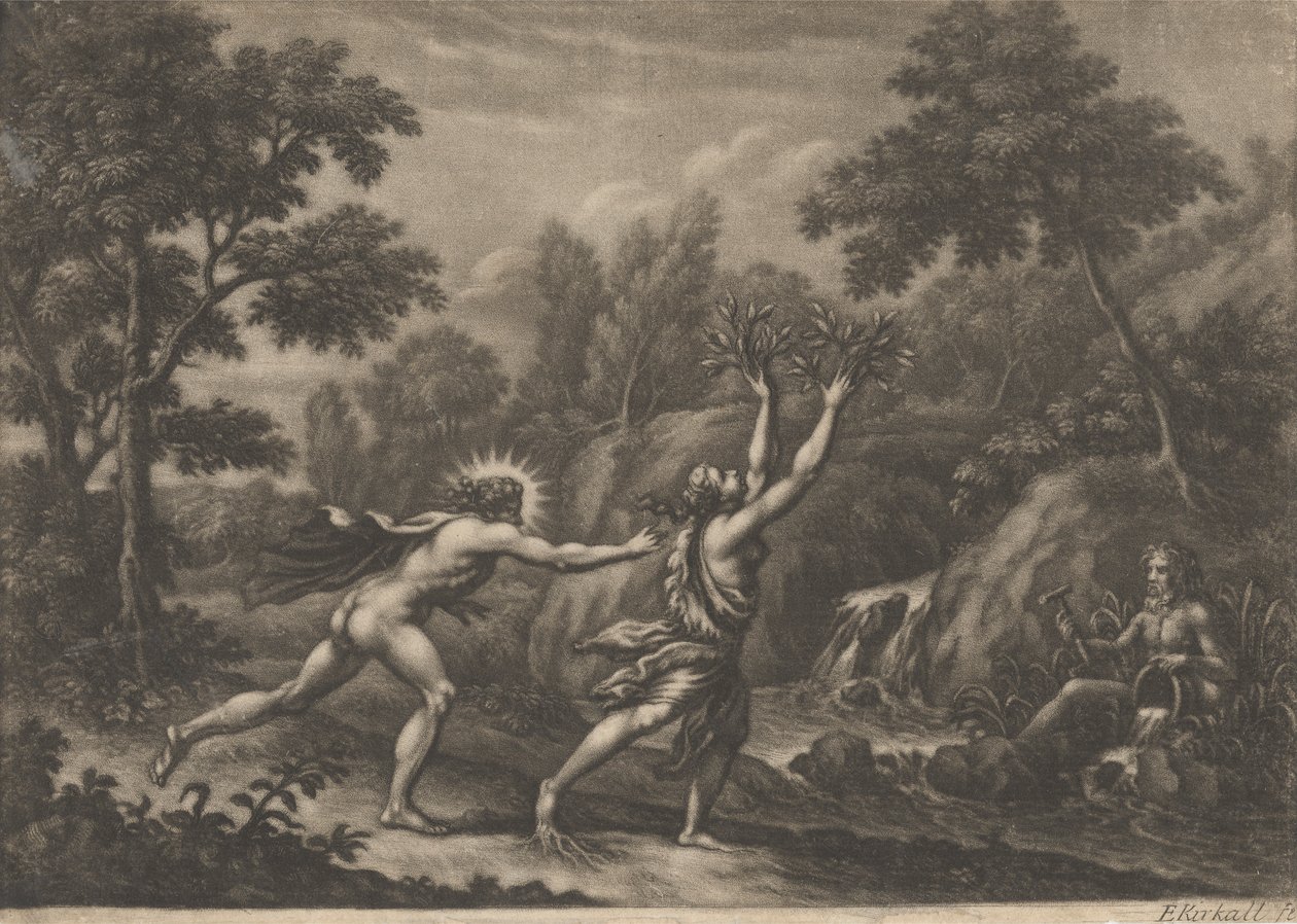 Apollo i Dafne autorstwa Elisha Kirkall