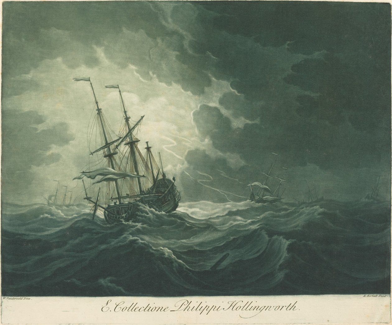 Scena wysyłki z kolekcji Philipa Hollingwortha autorstwa Elisha Kirkall after Willem van de Velde the Elder