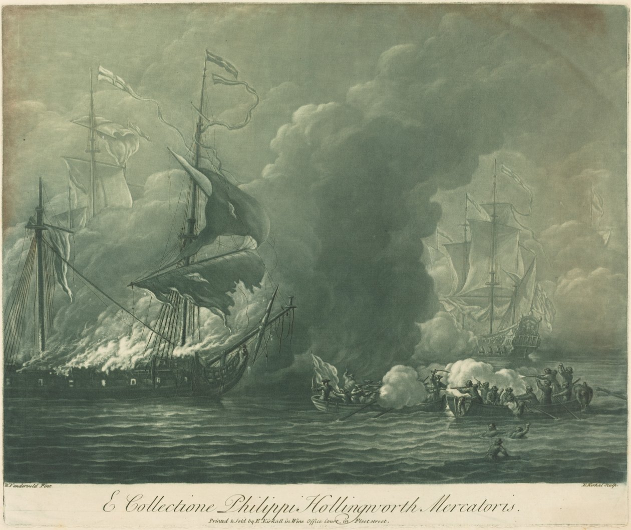 Scena wysyłki z kolekcji Philipa Hollingwortha autorstwa Elisha Kirkall after Willem van de Velde the Elder