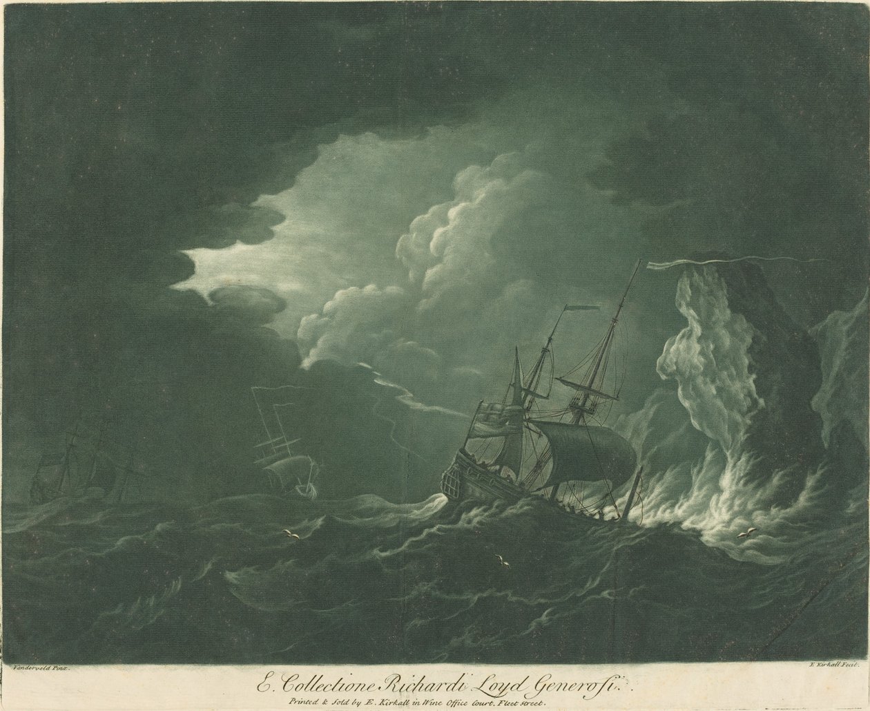 Scena wysyłki z kolekcji Richarda Lloyda autorstwa Elisha Kirkall after Willem van de Velde the Elder