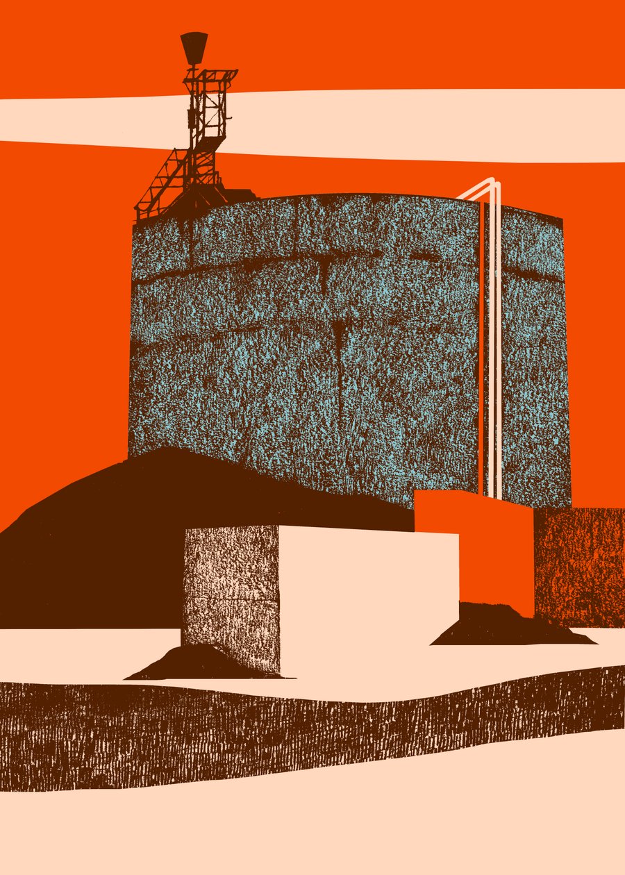 Kontener, 2014 (sitodruk) autorstwa Eliza Southwood