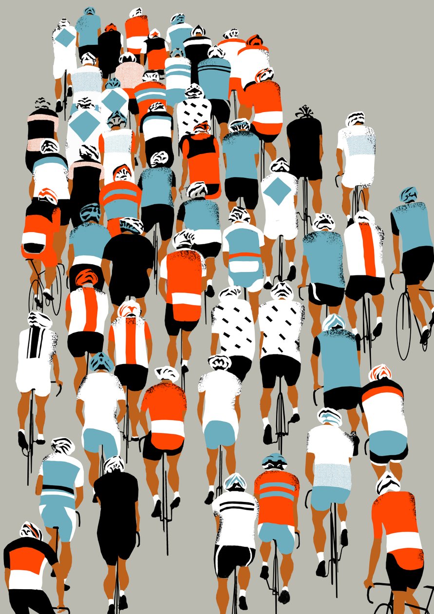 Peleton, 2013 (sitodruk) autorstwa Eliza Southwood