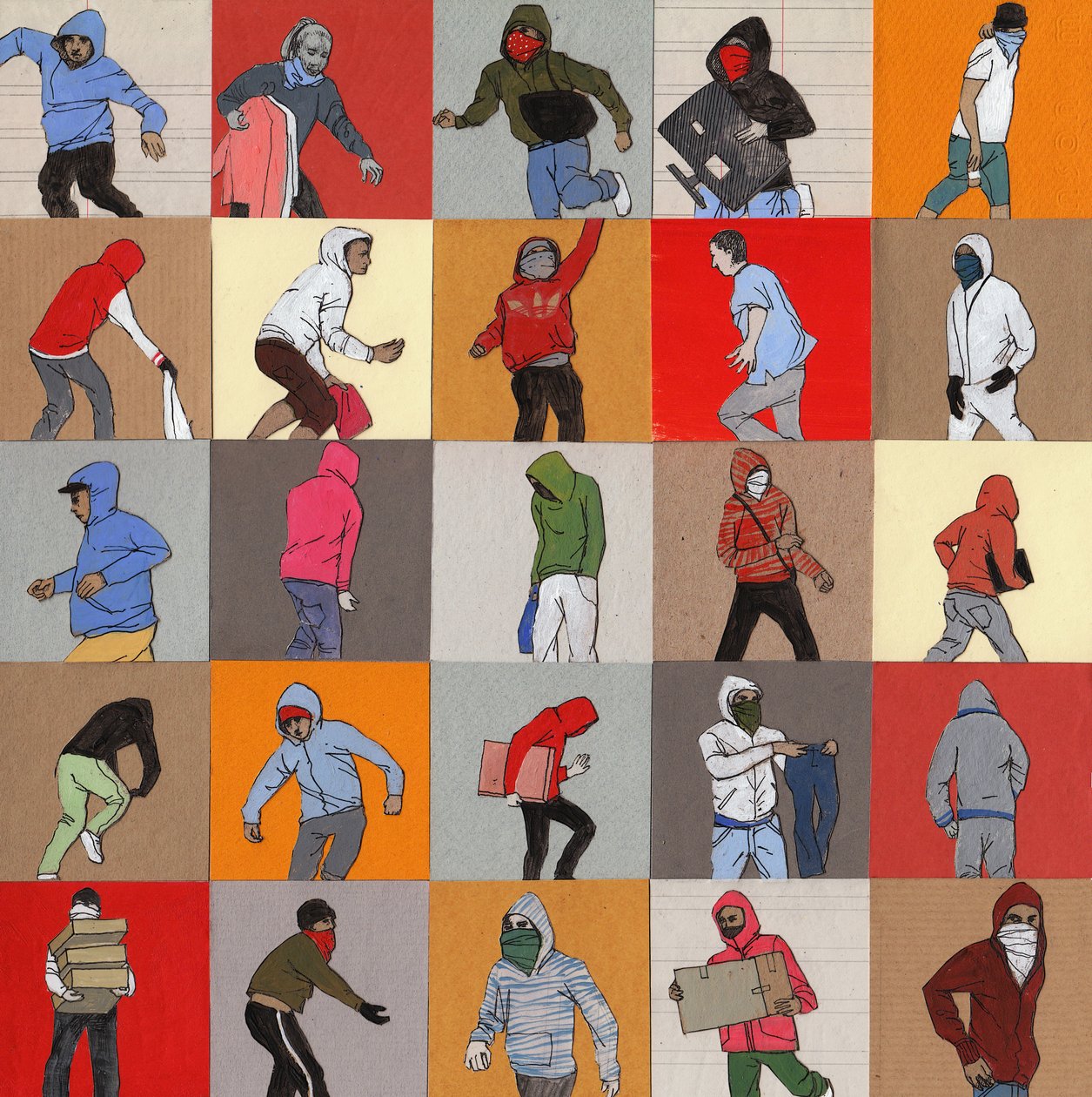 Zamieszki, 2014 (sitodruk) autorstwa Eliza Southwood