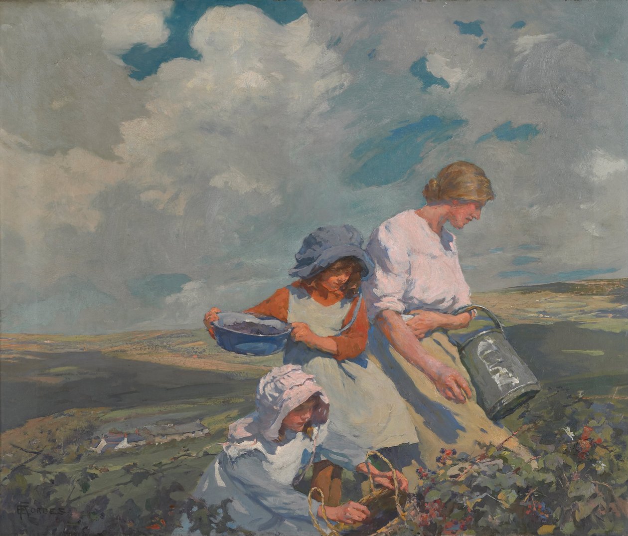 Zbieranie jeżyn autorstwa Elizabeth Adela Stanhope Forbes