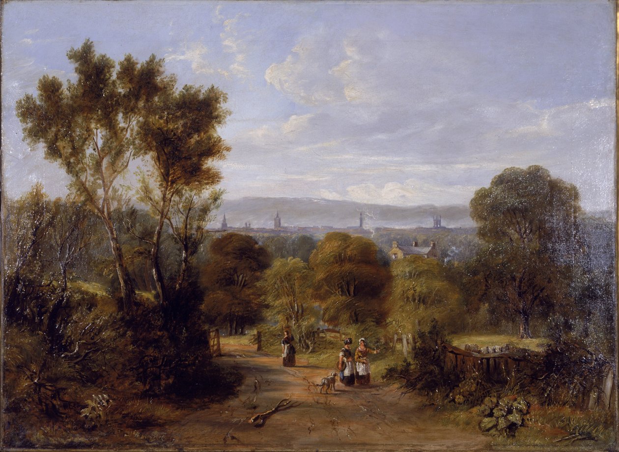 Widok w Jesmond, c.1845 autorstwa Elizabeth Burdon Sanderson