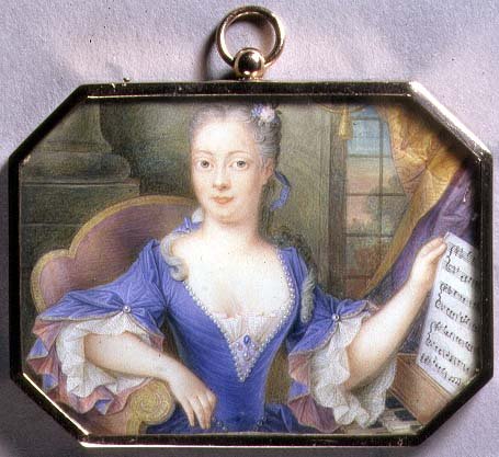 Miniatura portretowa Augusty, księżnej Walii autorstwa Elizabeth (attr. to) Ziesenis