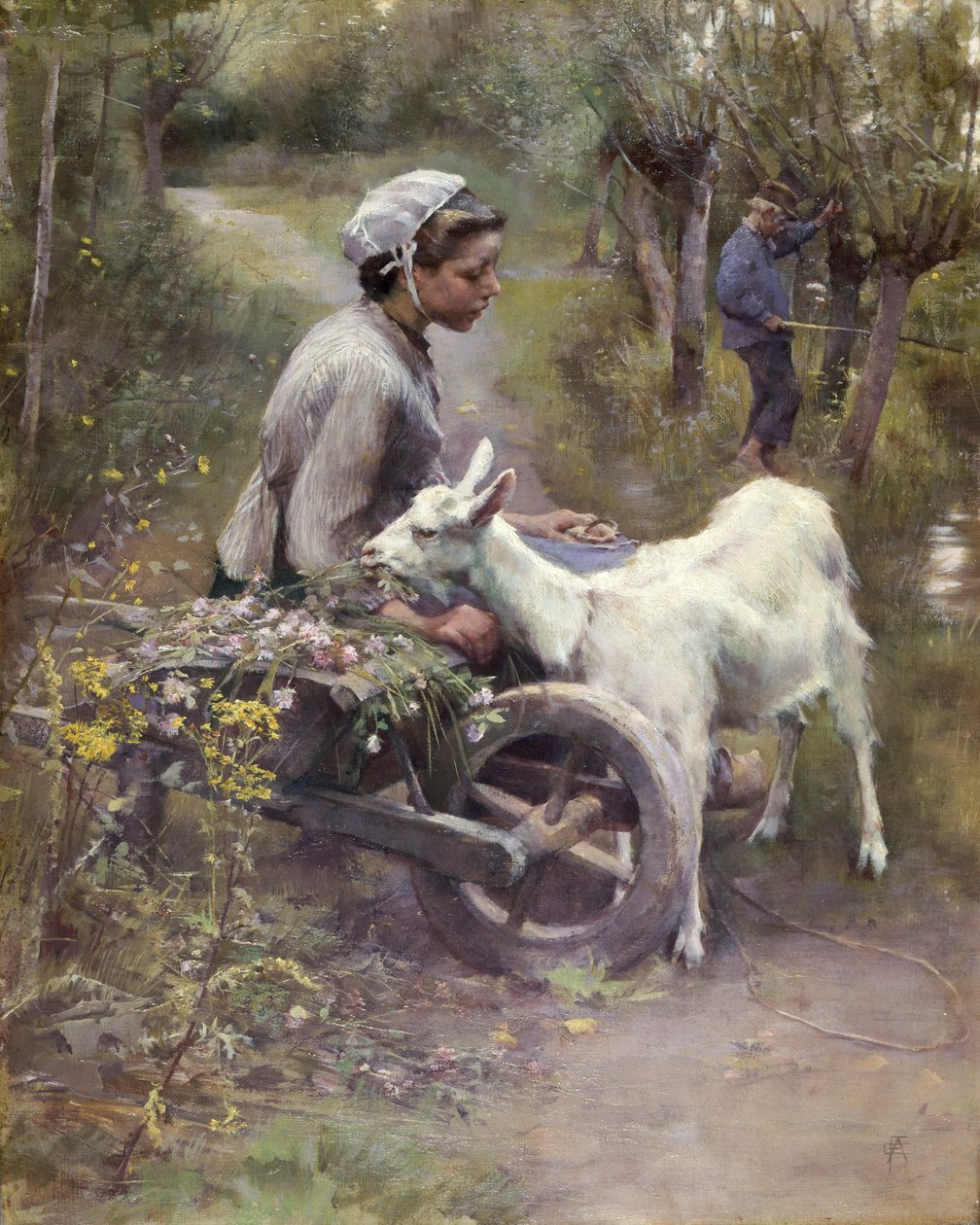 Jean, Jeanne i Jeannette, exh.1892 (olej na płótnie) autorstwa Elizabeth Adela Stanhope Forbes