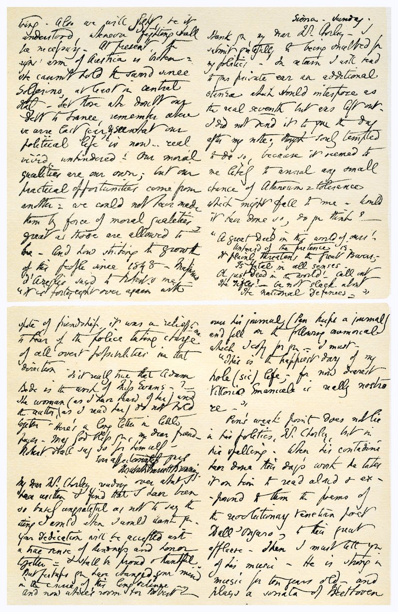 List Elizabeth Barrett Browning do Henry