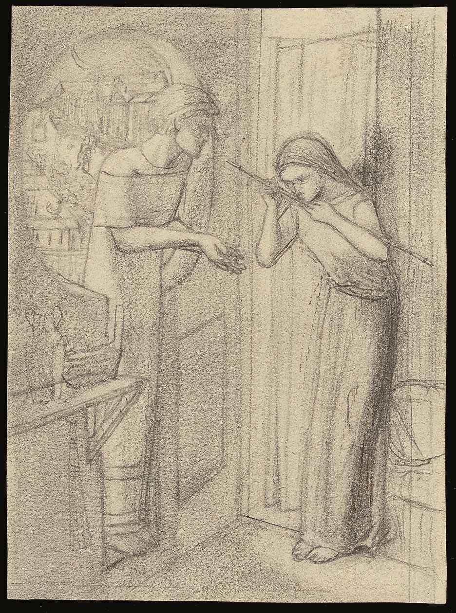 Urzędnik Saunders (ołówek na papierze) autorstwa Elizabeth Eleanor (1834 62) Siddal