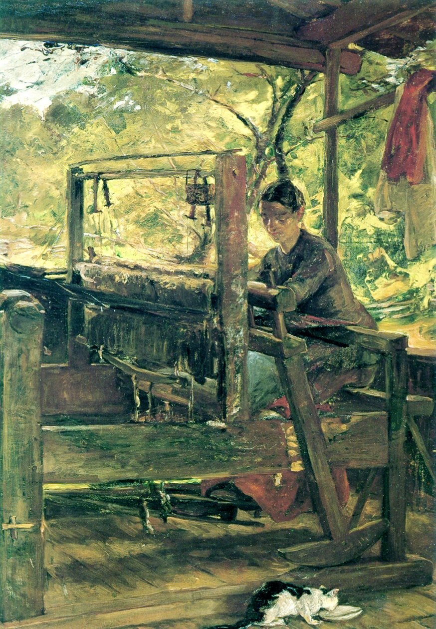 Tkacz, Tennessee, ok.1885 (olej na płótnie) autorstwa Elizabeth Nourse