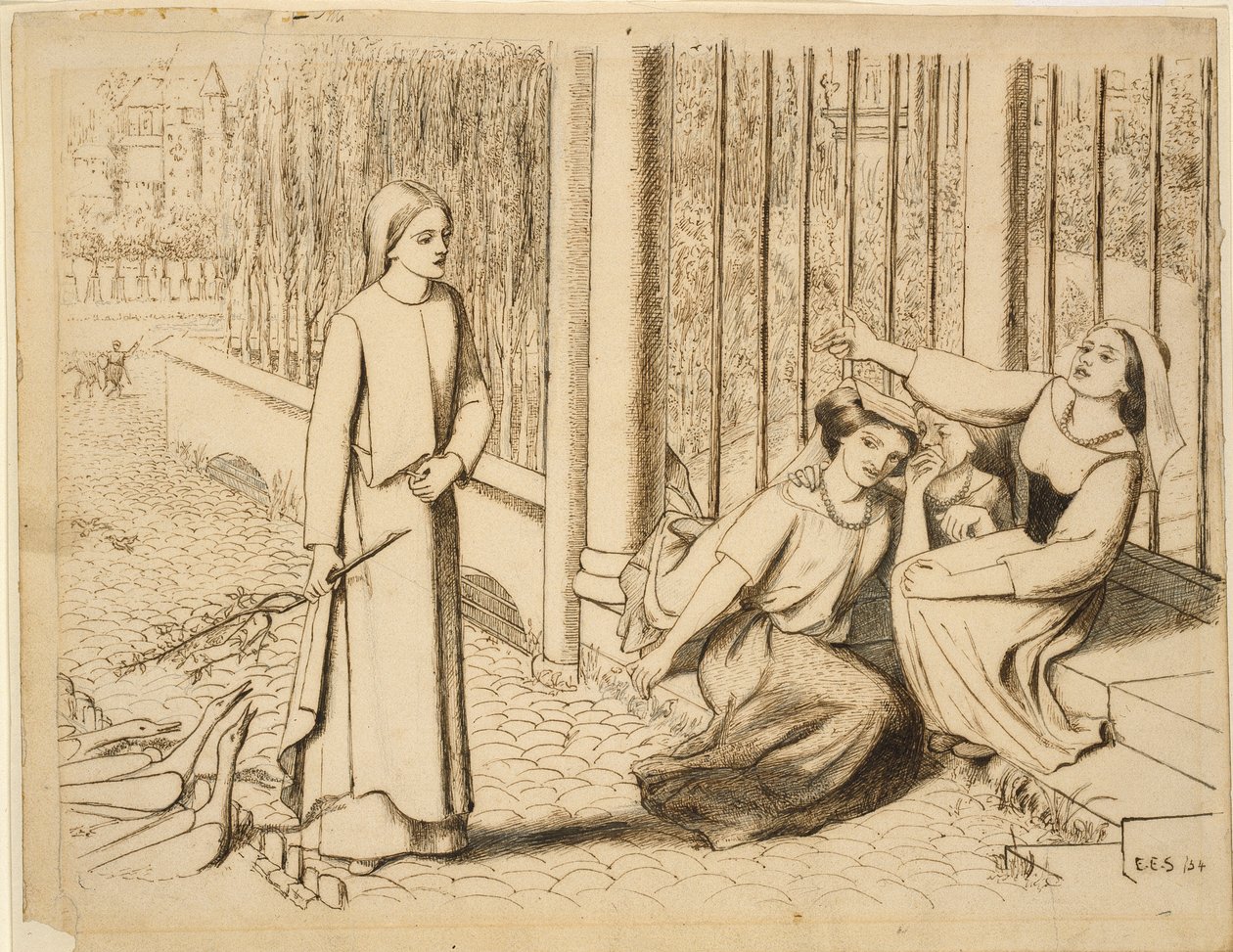 Przełęcze Pippy, 1854 autorstwa Elizabeth Siddal