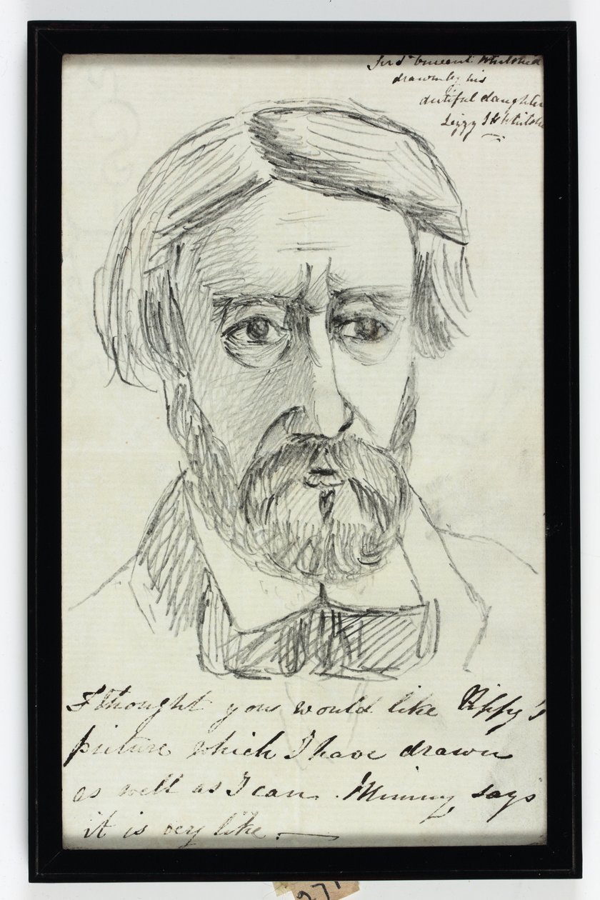Sir St Vincent Keene Hawkins-Whitshed Bart (ołówek na papierze) autorstwa Elizabeth Sophia Hawkins Whitshed