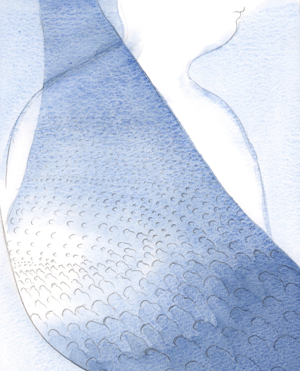Światło i blask Chrystusa wlewa się do naszych serc, a więc na dusze zmarłych, które Chrystus tam „spotyka”., 2001 (w/c na papierze) autorstwa Elizabeth Wang