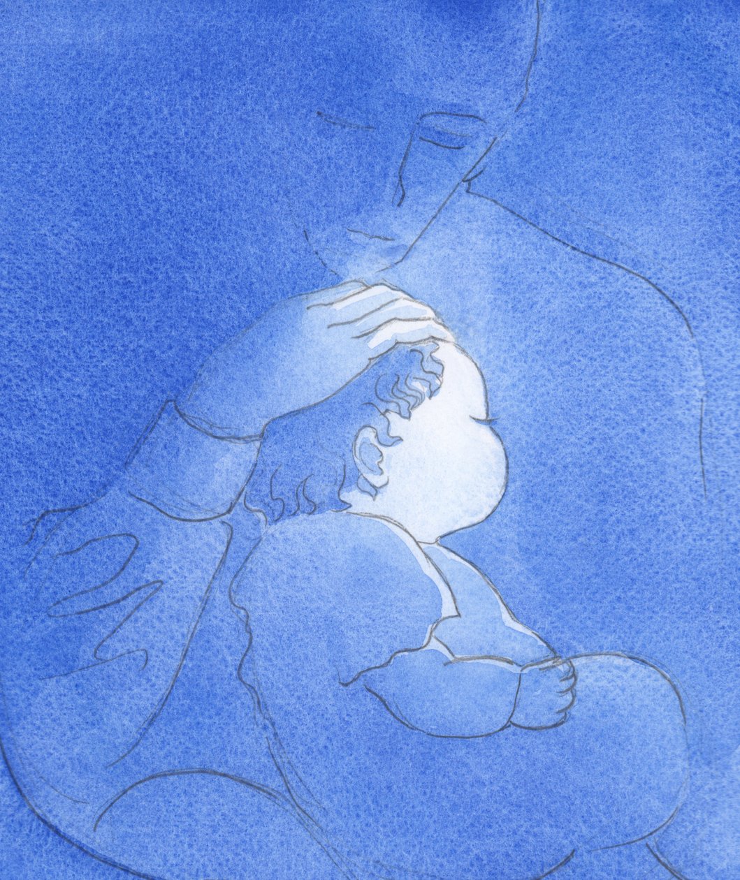 Bóg Ojciec kocha nas jak swoje dzieci czułą i niezawodną miłością, 2002 (w/c na papierze) autorstwa Elizabeth Wang