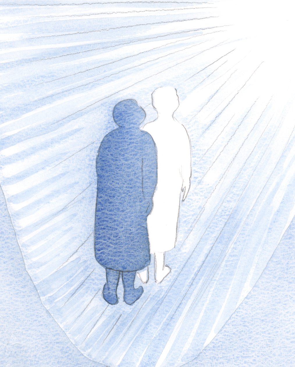 Widziałem, że nie jestem żebrakiem, ale jego córką; i że to zmęczone ciało ukrywa tylko w sobie chwałę, 2000 (w/c na papierze) autorstwa Elizabeth Wang