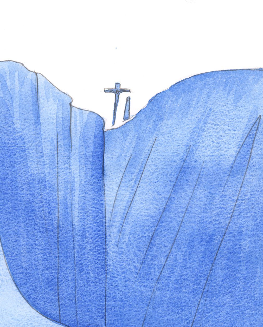 To było tak, jakby Chrystus i Matka Boża byli razem na krańcu świata, gdy umarł, by ratować grzeszników z otchłani, 2002 (w/c na papierze) autorstwa Elizabeth Wang