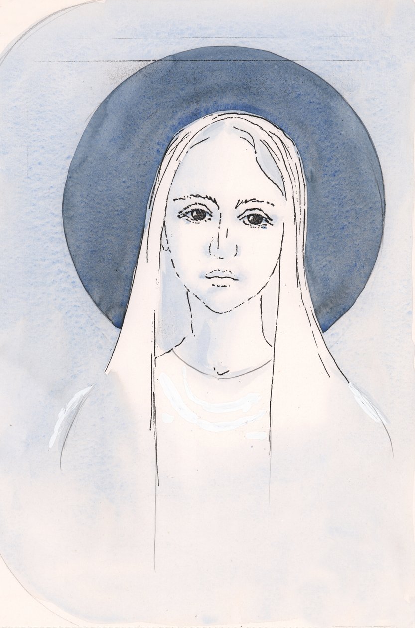 Najświętsza Maryja Panna, Matka Boża , 2000 (w/c na papierze) autorstwa Elizabeth Wang