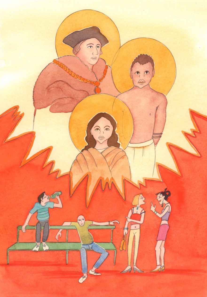 W każdym wieku są męczennicy za prawdę, 2003 (w/c na papierze) autorstwa Elizabeth Wang