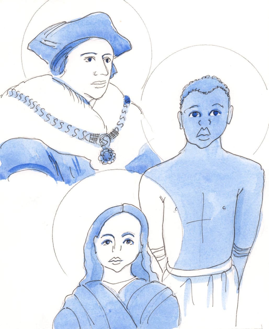 W każdym wieku są męczennicy za prawdę, 2003 (w/c na papierze) autorstwa Elizabeth Wang