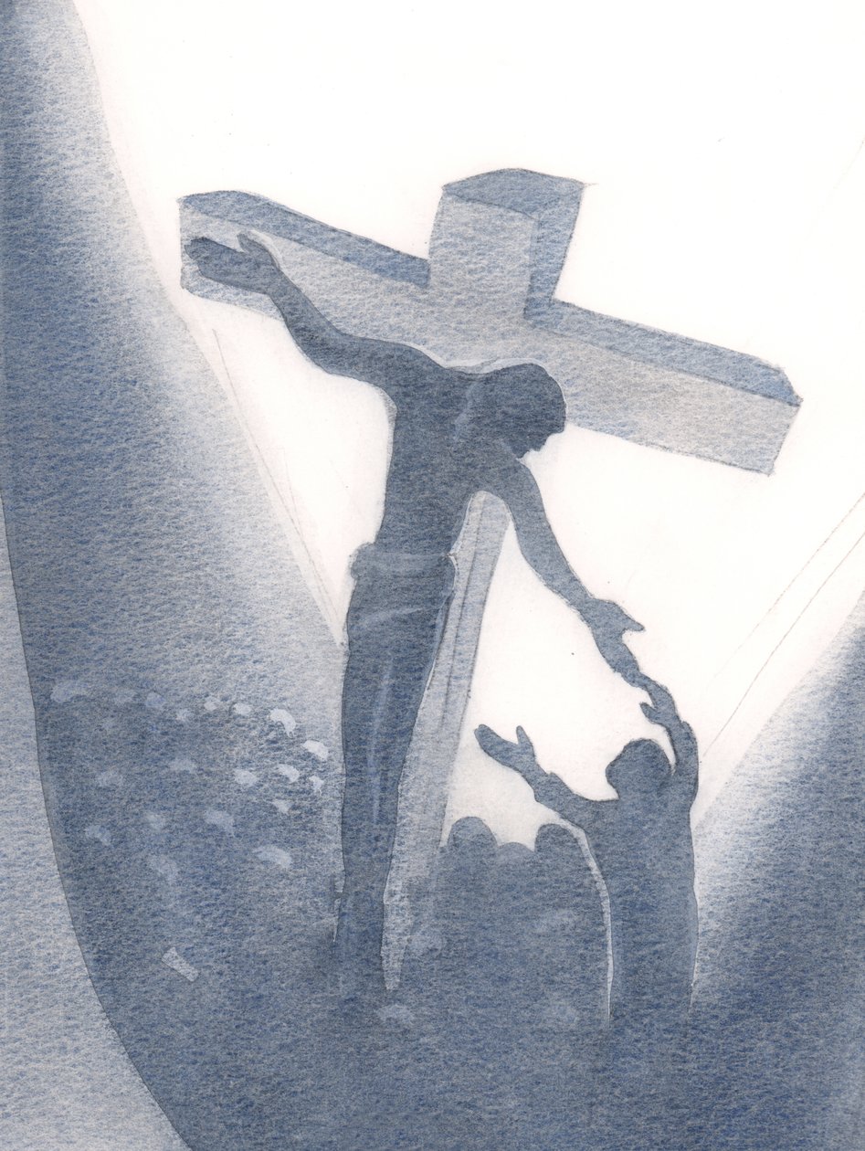 Ci, którzy pomagają cierpiącym, czy to ci, którzy cierpią na ciele, umyśle czy duchu, są „pierwsi w miłości”, 2000 (w/c na papierze) autorstwa Elizabeth Wang