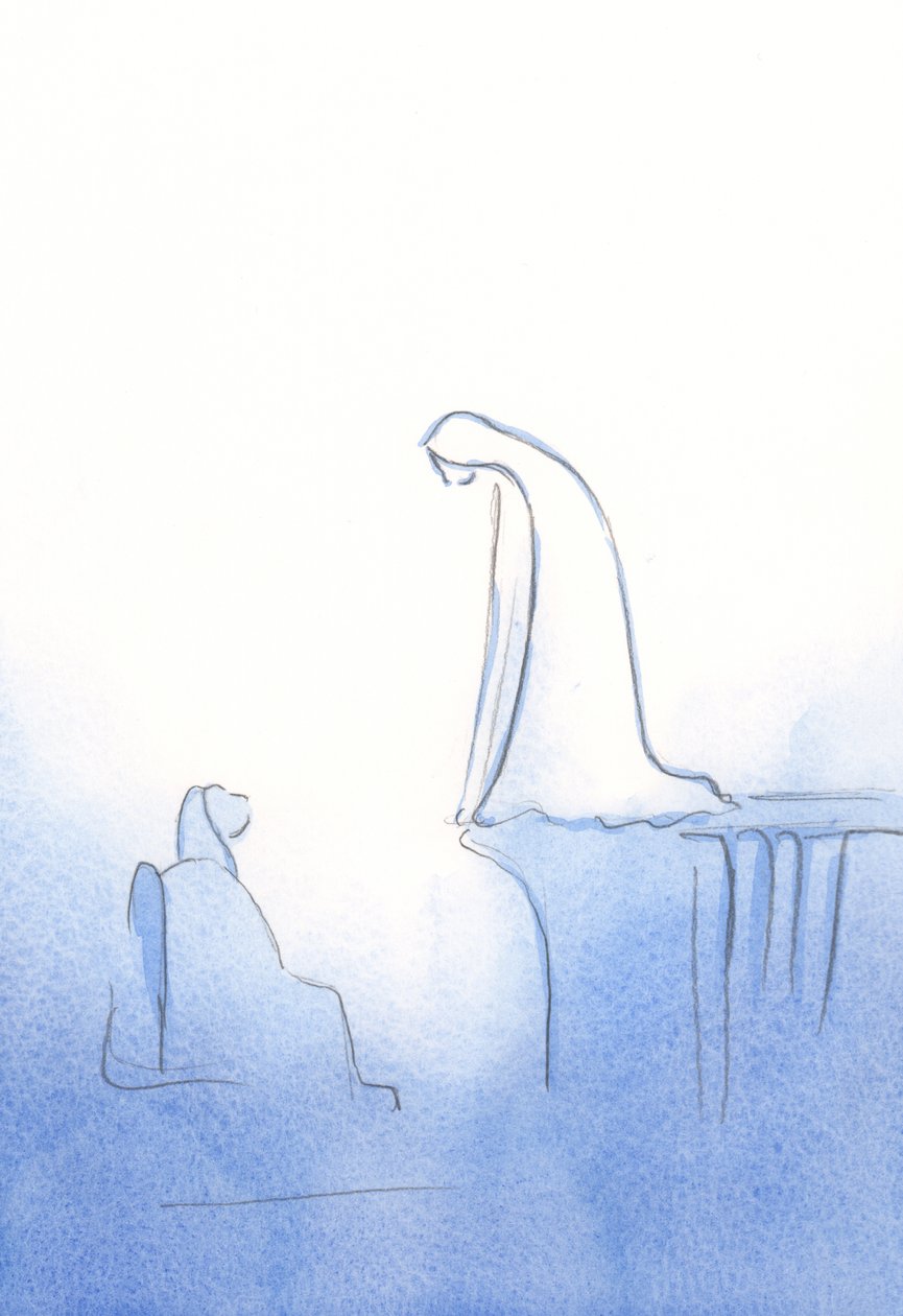 Kiedy proszę o pomoc Matkę Bożą, słyszy mnie, 2002 (w/c na papierze) autorstwa Elizabeth Wang
