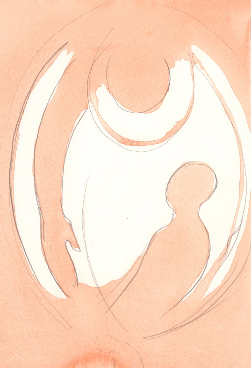 Ilekroć żałujemy za nasze grzechy, Bóg Ojciec obejmuje nas szybkim ruchem przebaczenia, 2001 (w/c na papierze) autorstwa Elizabeth Wang