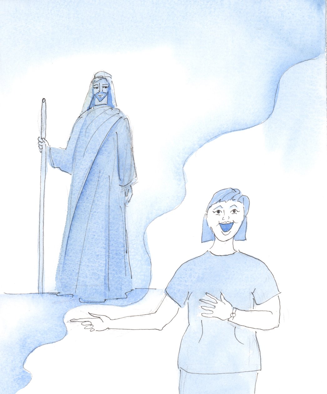 Czy św. Paweł to rozpoznałby?, 2003 (w/c na papierze) autorstwa Elizabeth Wang