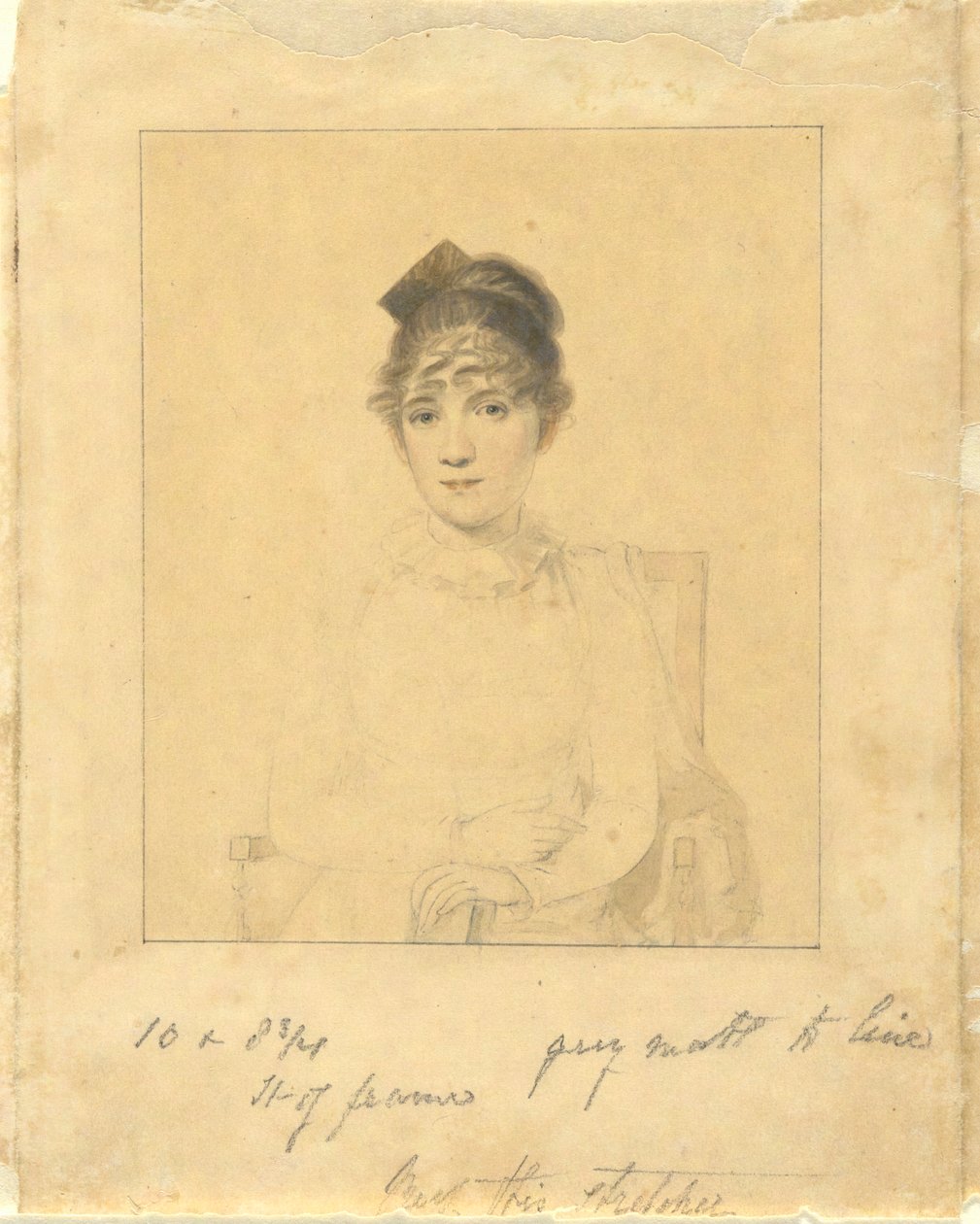 Harriet Trumbull (córka gubernatora Jonathana Trumbulla, Jr.; żona Benjamina Sillimana z Yale College) autorstwa Elkanah Tisdale