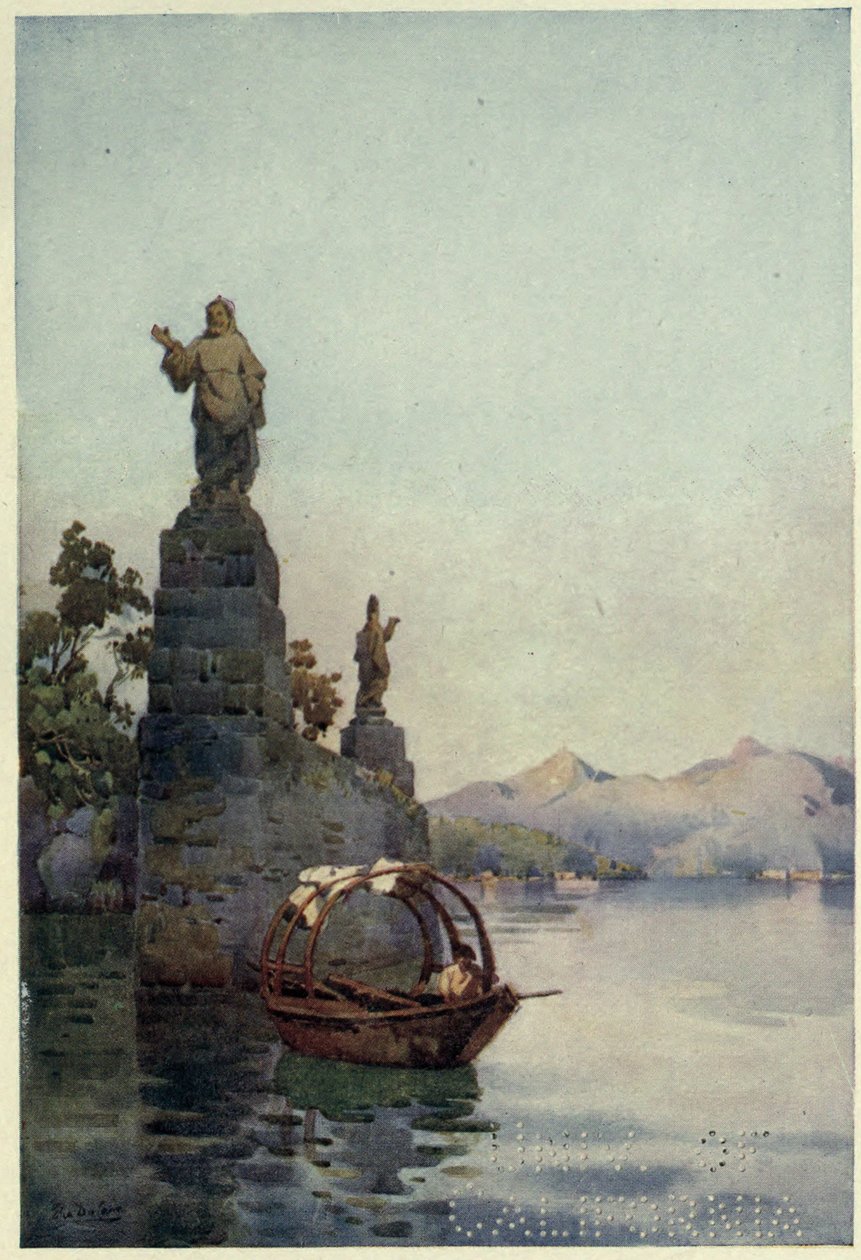 Wejście do Villa Arconati, Lago di Como, Ilustracja z „Włoskich jezior” Richarda Bagota autorstwa Ella Du Cane