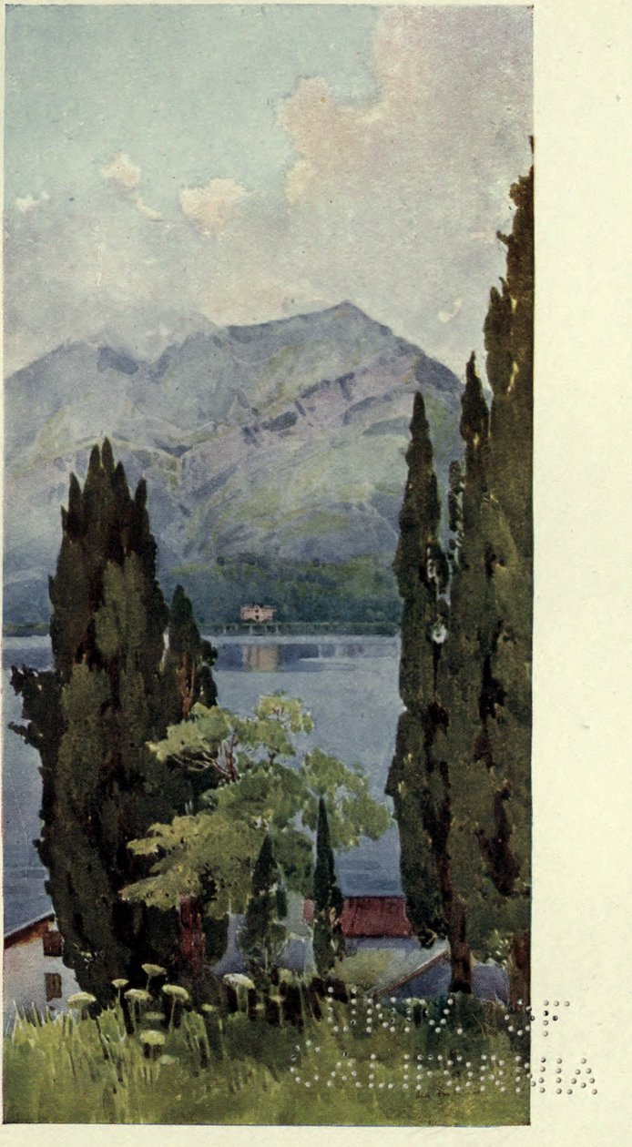 Monte Crocione, Lago di Como, ilustracja z „Włoskich jezior” Richarda Bagot autorstwa Ella Du Cane