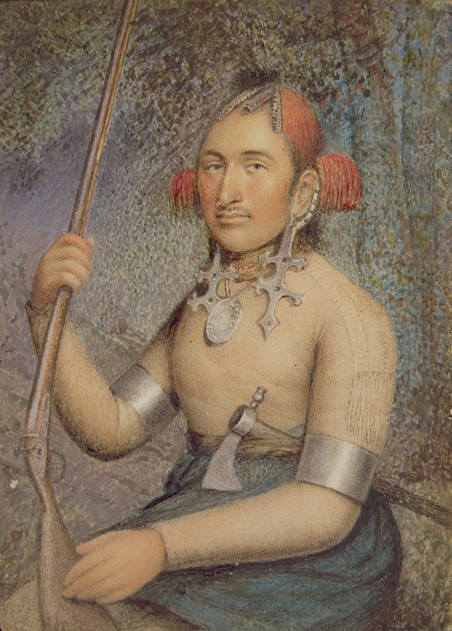 Wódz Indian Ameryki Północnej (olej na płótnie) autorstwa Ellen Sharples