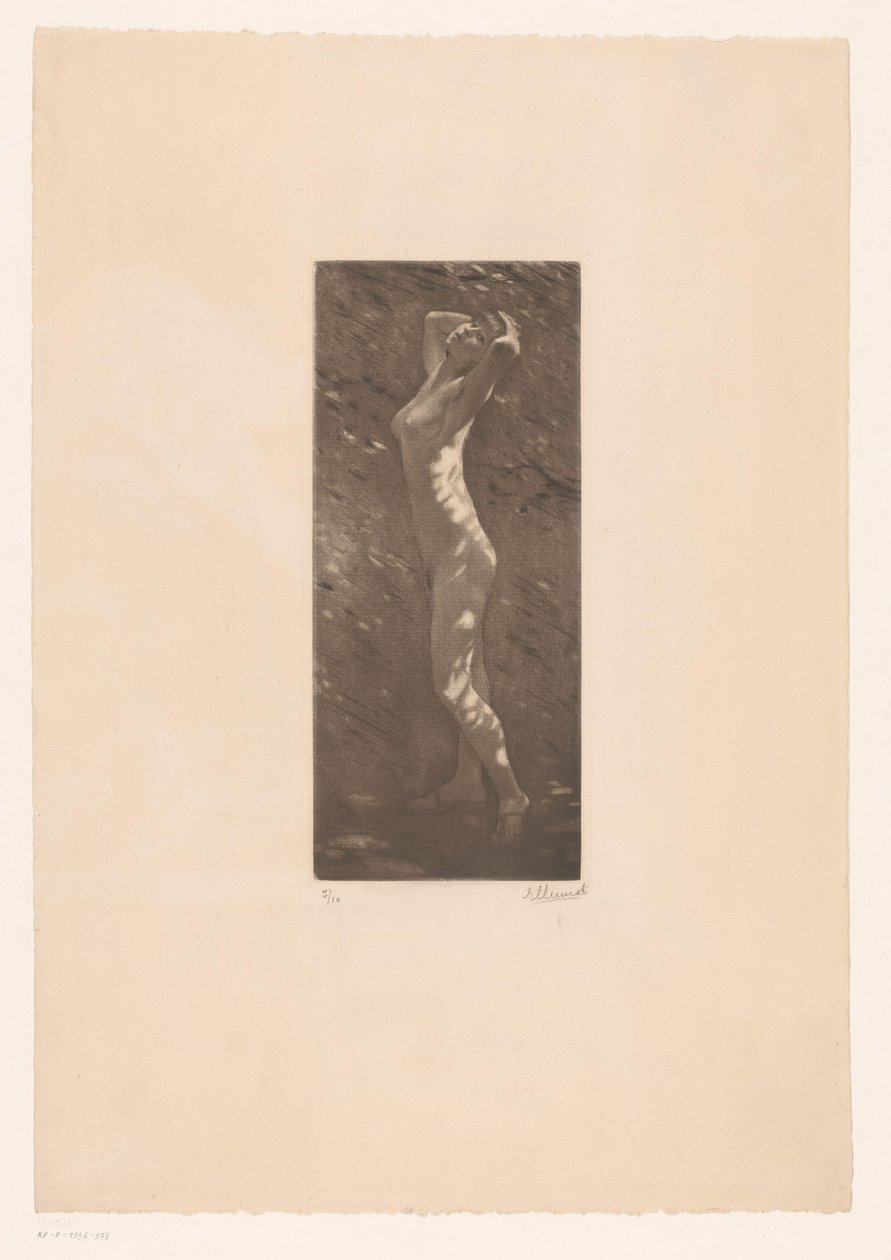 Naga kobieta w słońcu autorstwa Ellinnot (signed by artist)