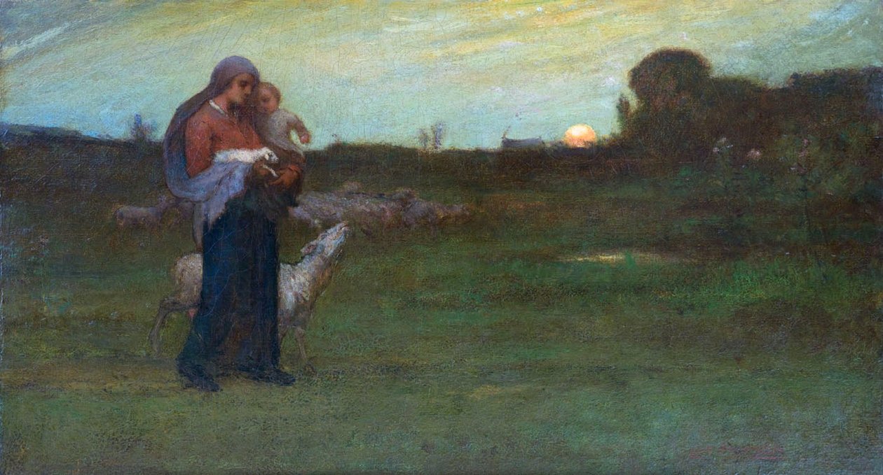 Madonna i Baranek autorstwa Elliot Daingerfield
