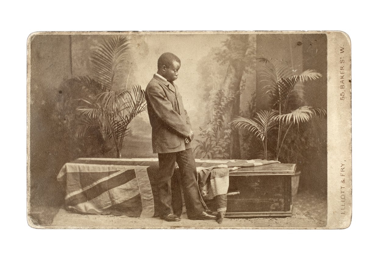 Jacob Wainwright z trumną Livingstone