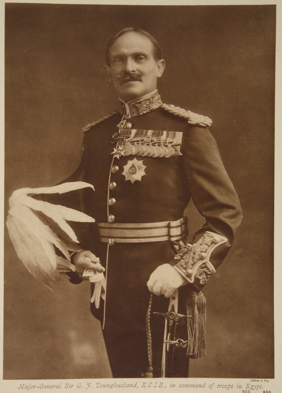Generał dywizji Sir GJ Younghusband, 1914-19 autorstwa Elliott und Fry Studio