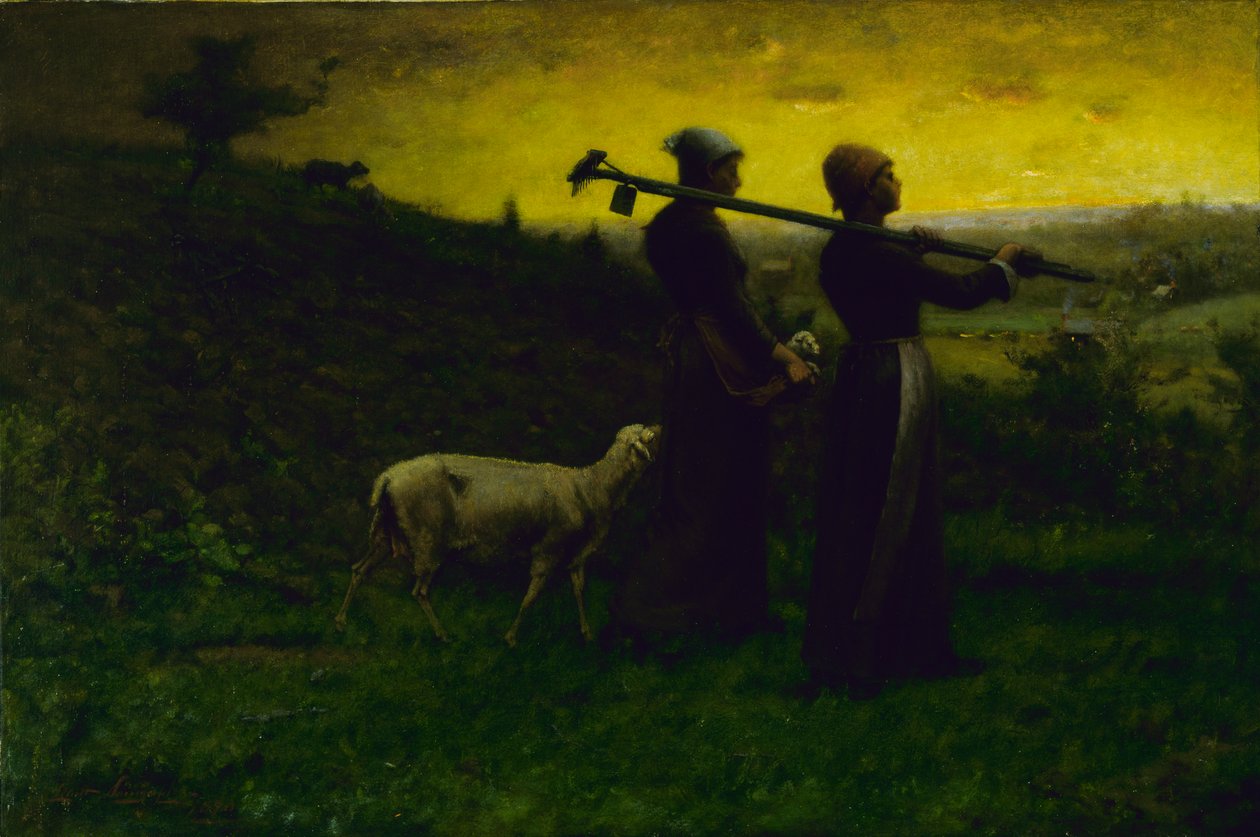Przyniesienie do domu nowo narodzonego baranka, 1890. autorstwa Elliott Daingerfield