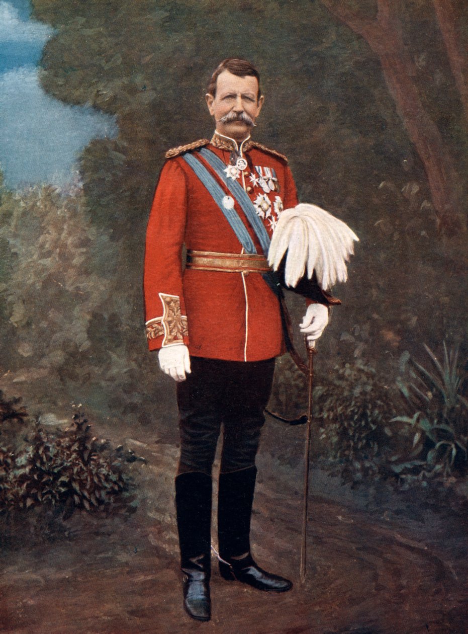 Generał Sir Charles Warren, brytyjski żołnierz, 1902. autorstwa Elliott and Fry