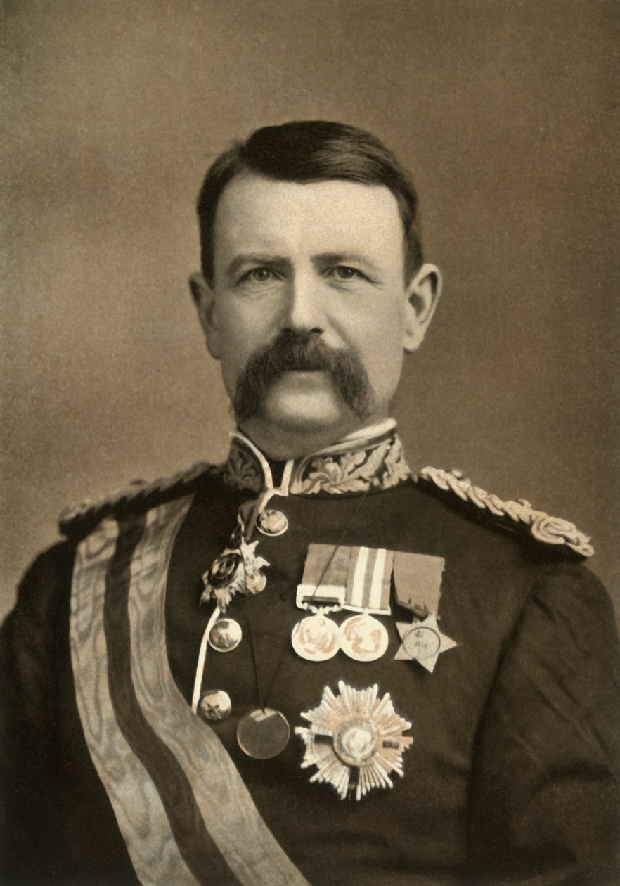 Generał porucznik Sir Charles Warren, G.C.M.G., 1900. autorstwa Elliott and Fry