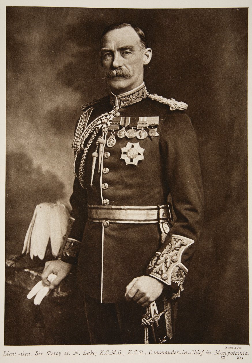 Generał broni Sir Percy H. N. Lake, 1914-19 autorstwa Elliott und Fry Studio