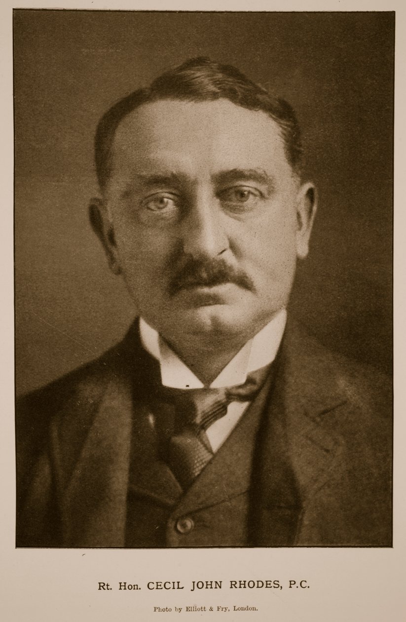 Rt Hon Cecil Rhodes, PC (zdjęcie w sepii) autorstwa Elliott und Fry Studio